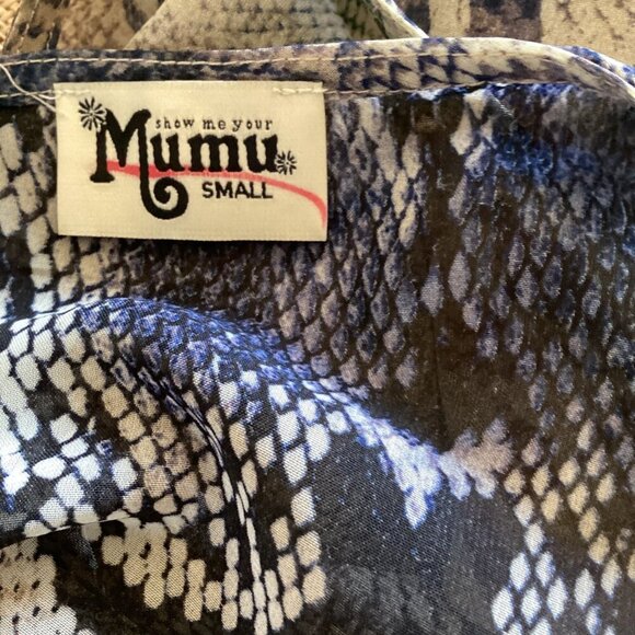 Show Me Your Mumu Snake Print Sleeveless Tunic Top Size Small Sheer Overlay - Picture 2 of 7